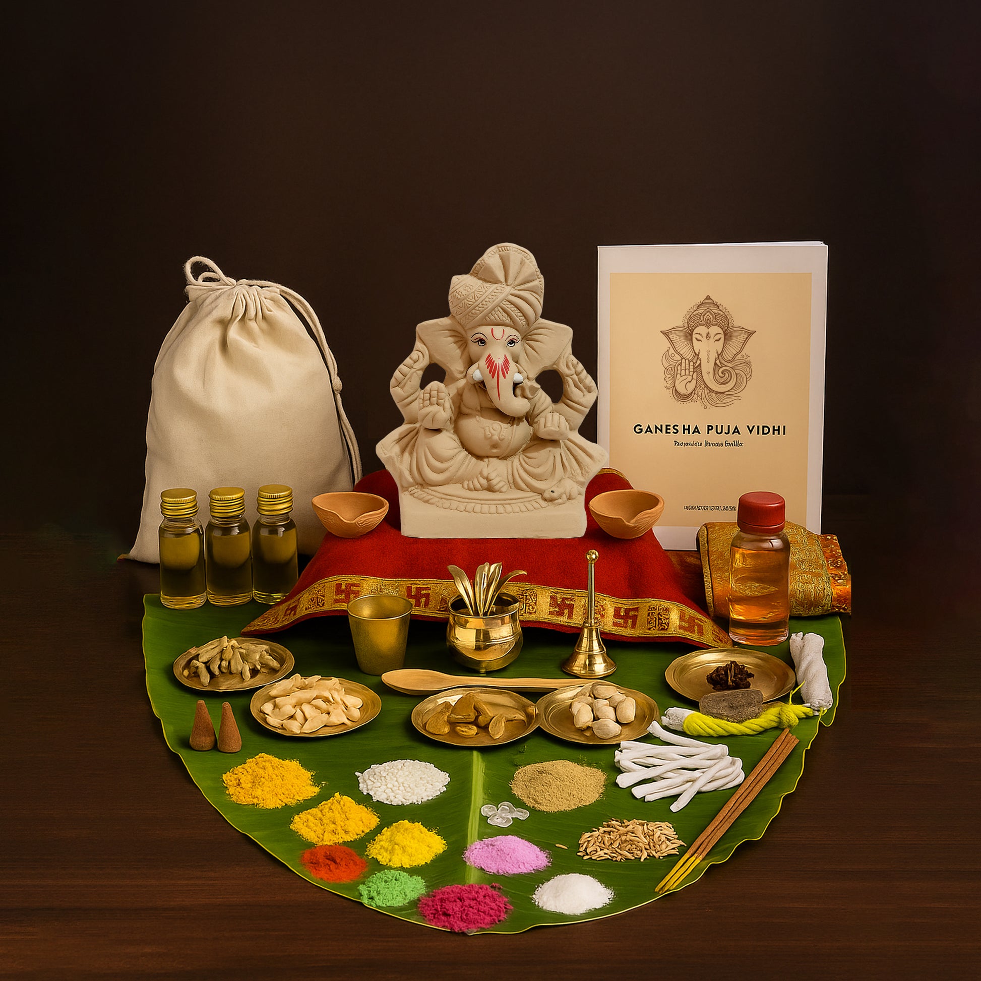 Ganesh Chaturthi Puja Kit – Complete Eco-Friendly Ritual Essentials - All in one kit
